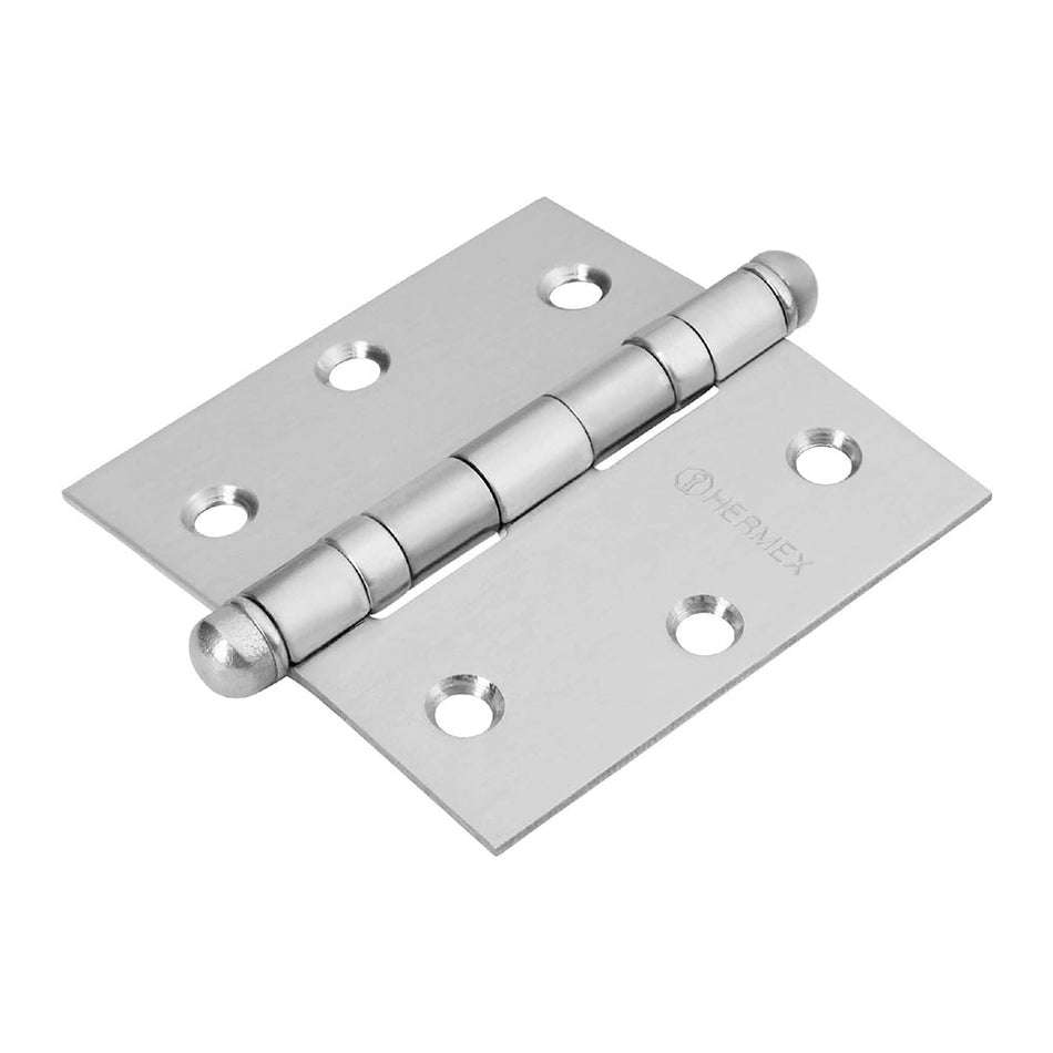 Bisagra cuadrada 3' acero inox, cabeza r