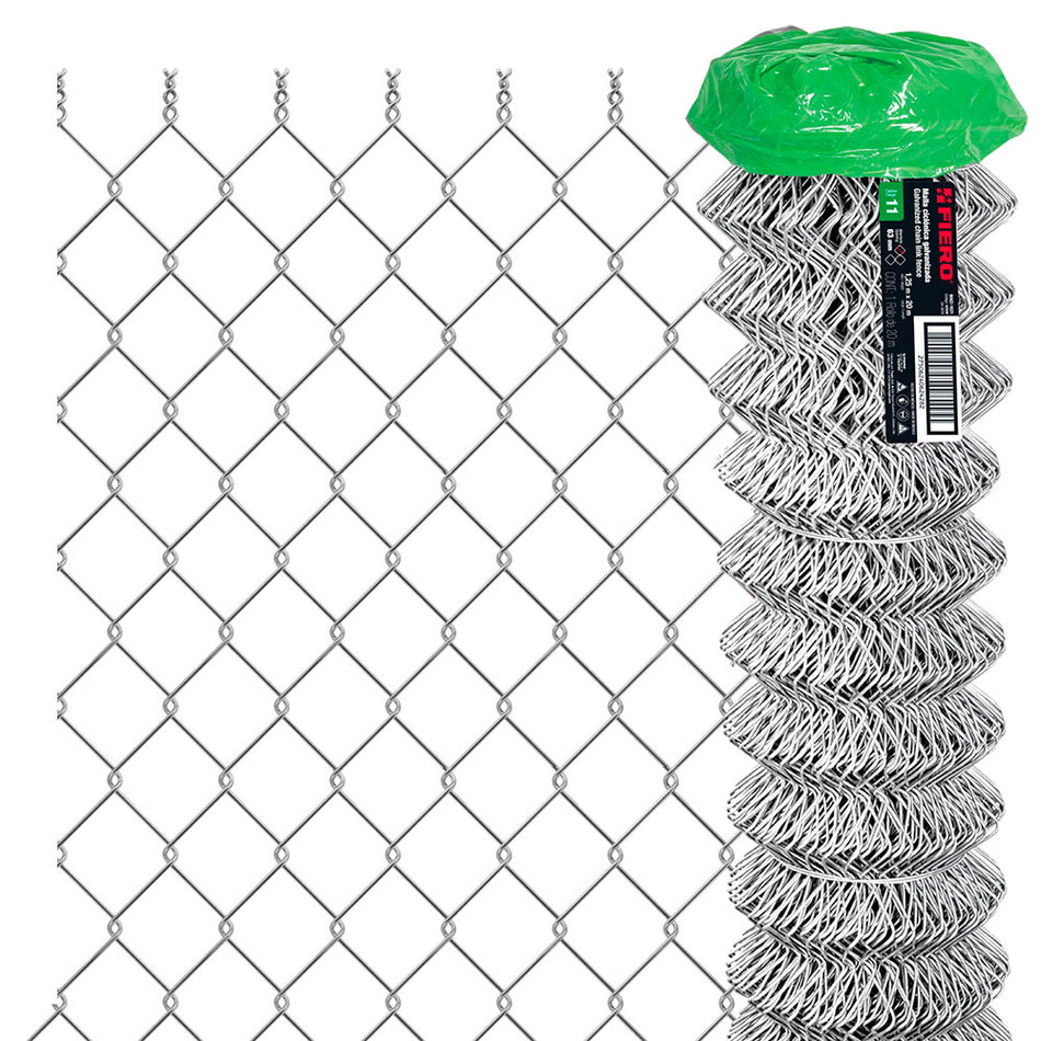 Rollo 20m x 1.25 m malla ciclónica calib
