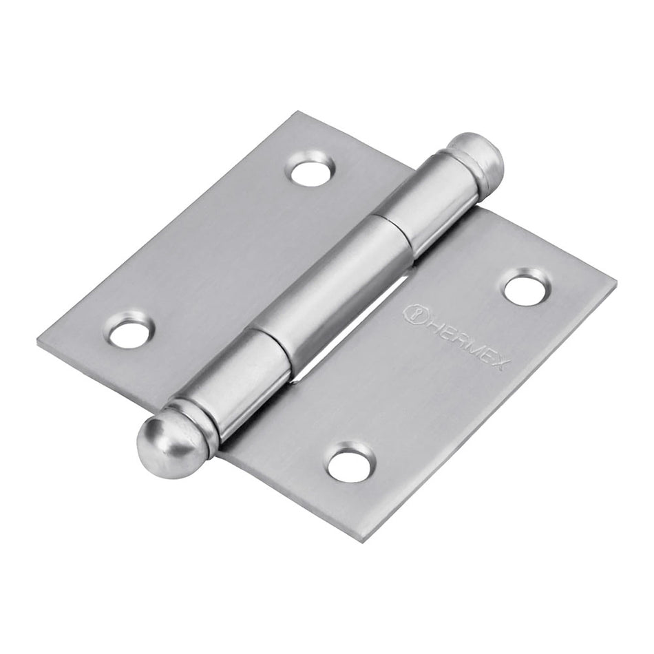 Bisagra cuadrada 2' acero inox, cabeza r