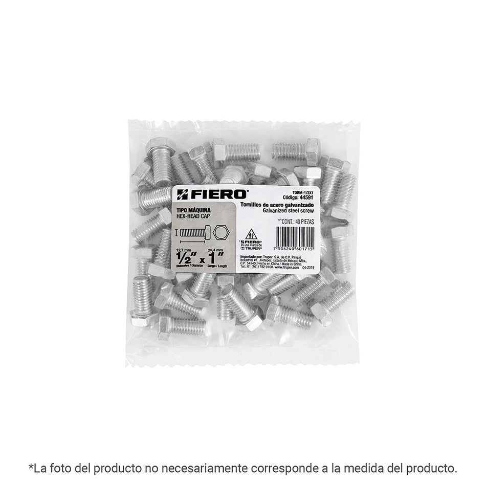 Bolsa con 50 tornillos 5/16' x 1-3/4' ti