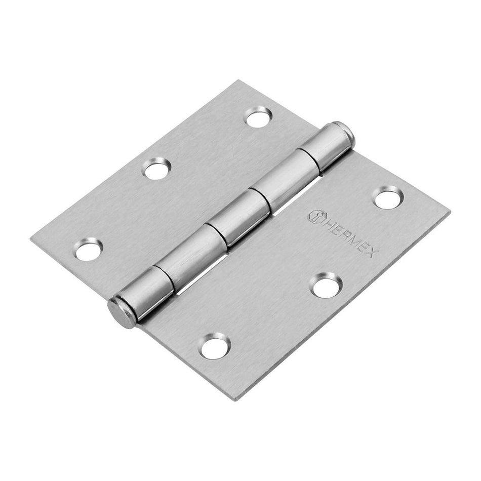 Bisagra cuadrada 3-1/2', cromo mate, cab