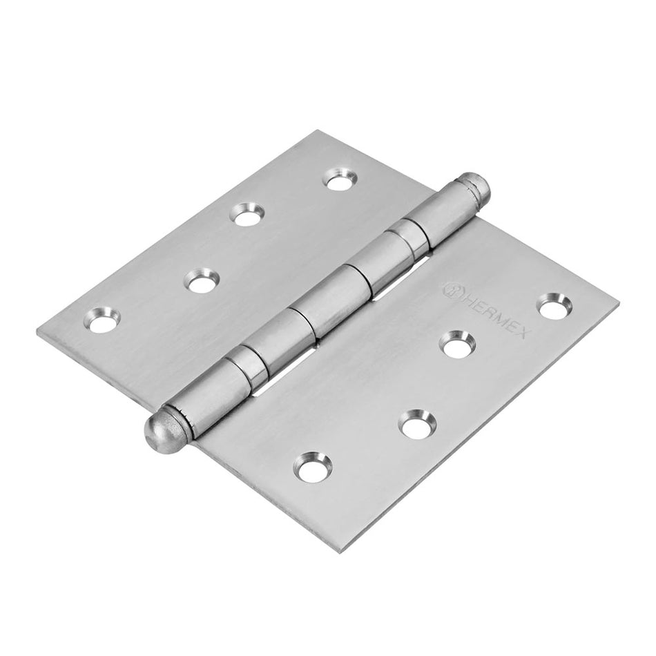 Bisagra cuadrada 4' acero inox, cabeza r