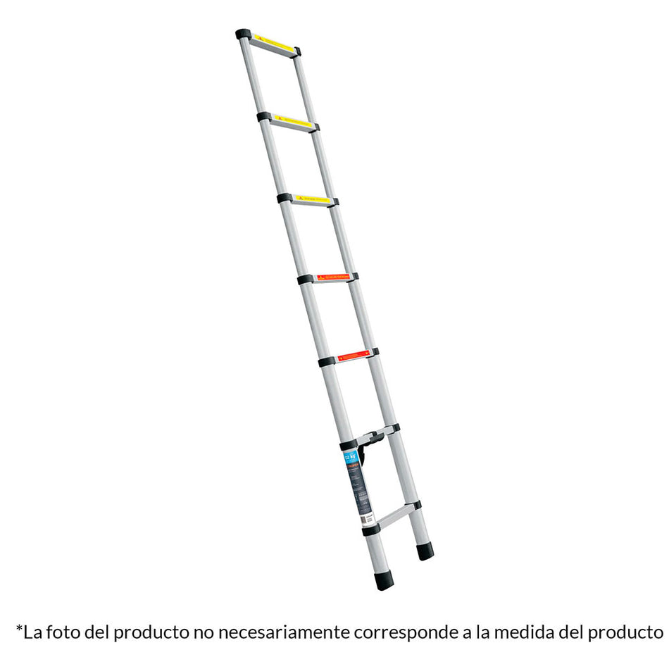 Escalera telescópica,13 peldaños, tipo I