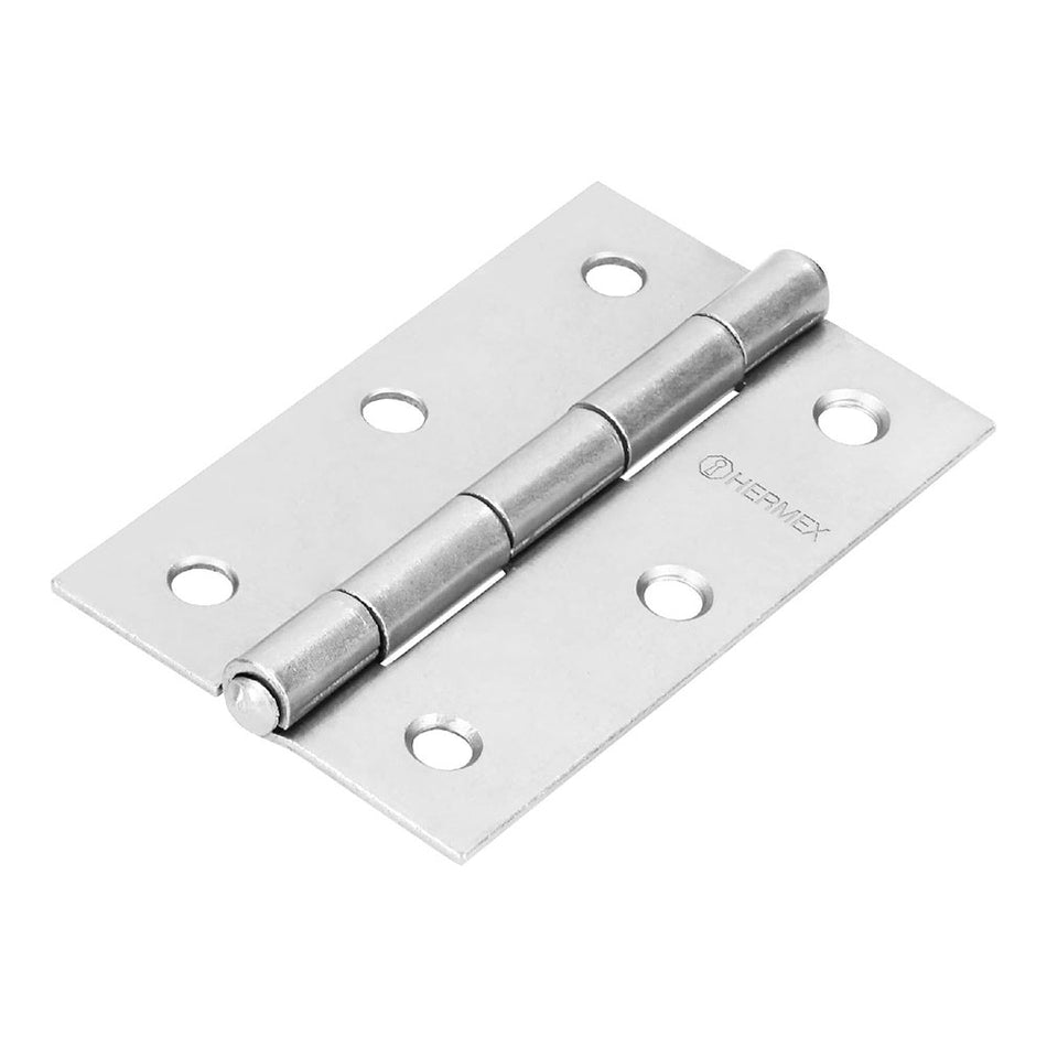 Bisagra rectangular 3-1/2' acero pulido,