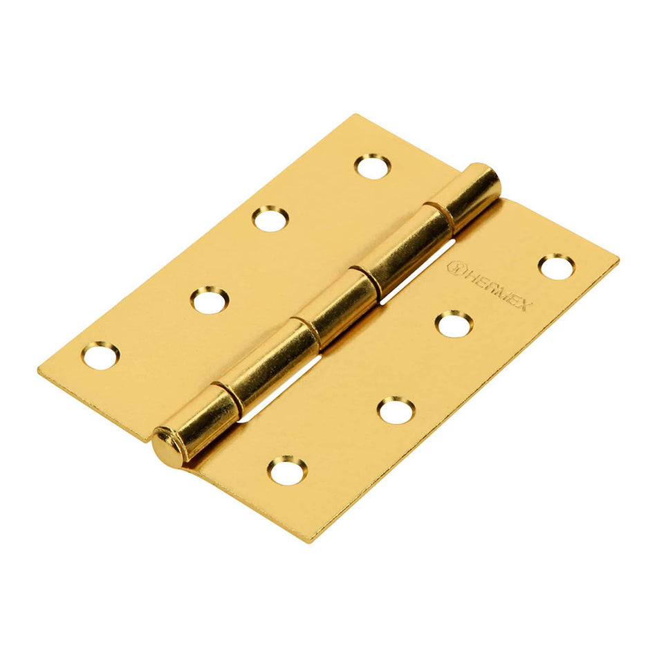 Bisagra rectangular 4' acero latonado, H