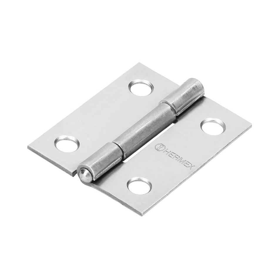 Bisagra rectangular 1-1/2' acero pulido,