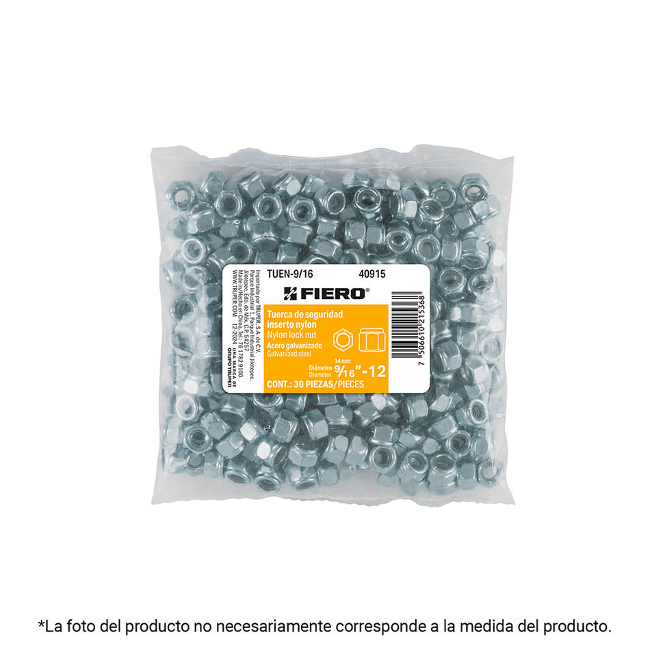 Bolsa con 150 tuercas de seguridad, 5/16