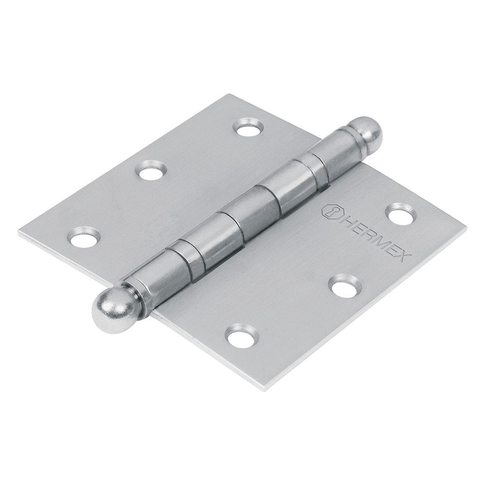 Bisagra cuadrada 3-1/2' acero inox, cabe