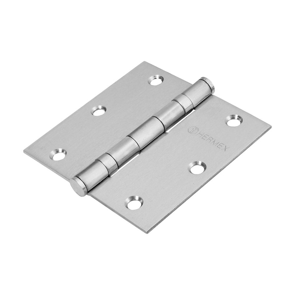 Bisagra cuadrada 3-1/2' acero inox, cabe