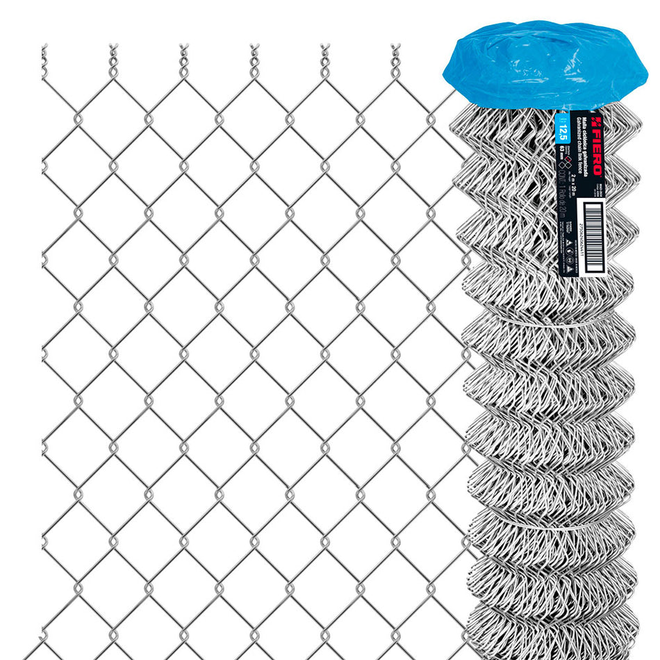 Rollo 20 m x 2 m malla ciclónica calibre