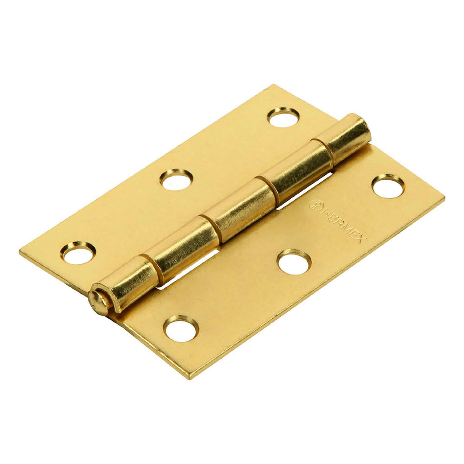 Bisagra rectangular 3' acero latonado, H