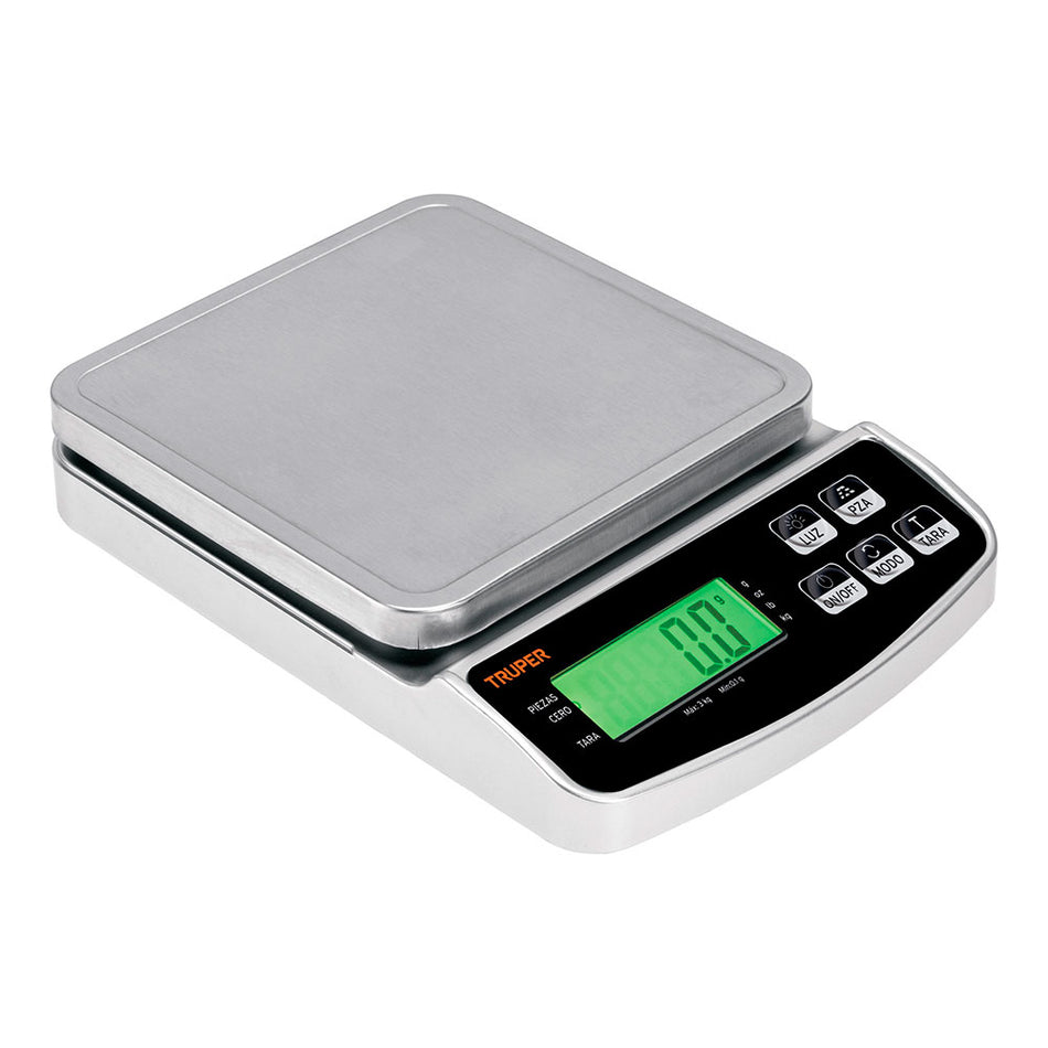 Báscula digital de precisión, 3kg, Trupe