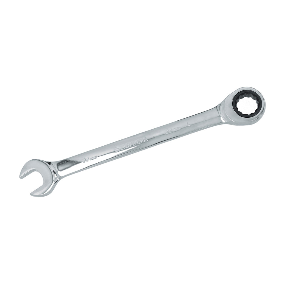 Llave combinada pulido espejo de matraca métrica, 12 puntas, 22mm Surtek 100591