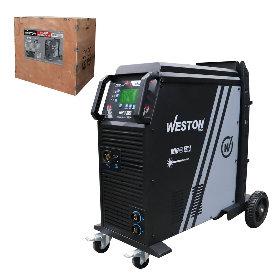 INVERSOR MIG/MMA/TIG 250A 220V 1F P/15KG