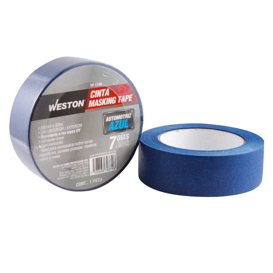CINTA MASKING TAPE AZUL 7 DÍAS 38MM x 50