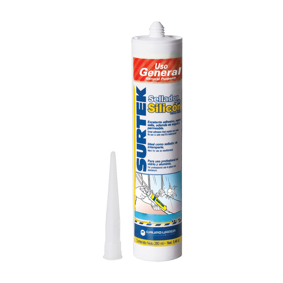 Silicón color negro, 280 ml Surtek 113451