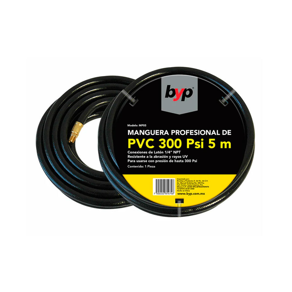 MANGUERA PROFESIONAL PVC   5 M., BYP