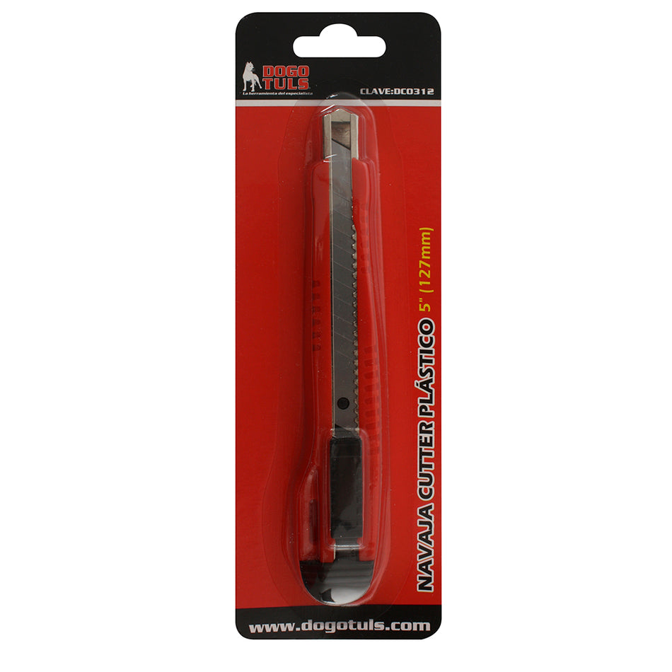 NAVAJA CUTER PLASTICO GUIA METALICA 5" DOGOTULS DC0312