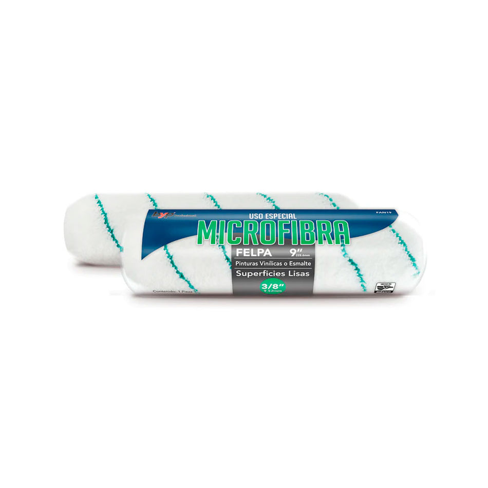 FELPA 9" MICRO FIBRA 9" X 3/8" VERDE, BY