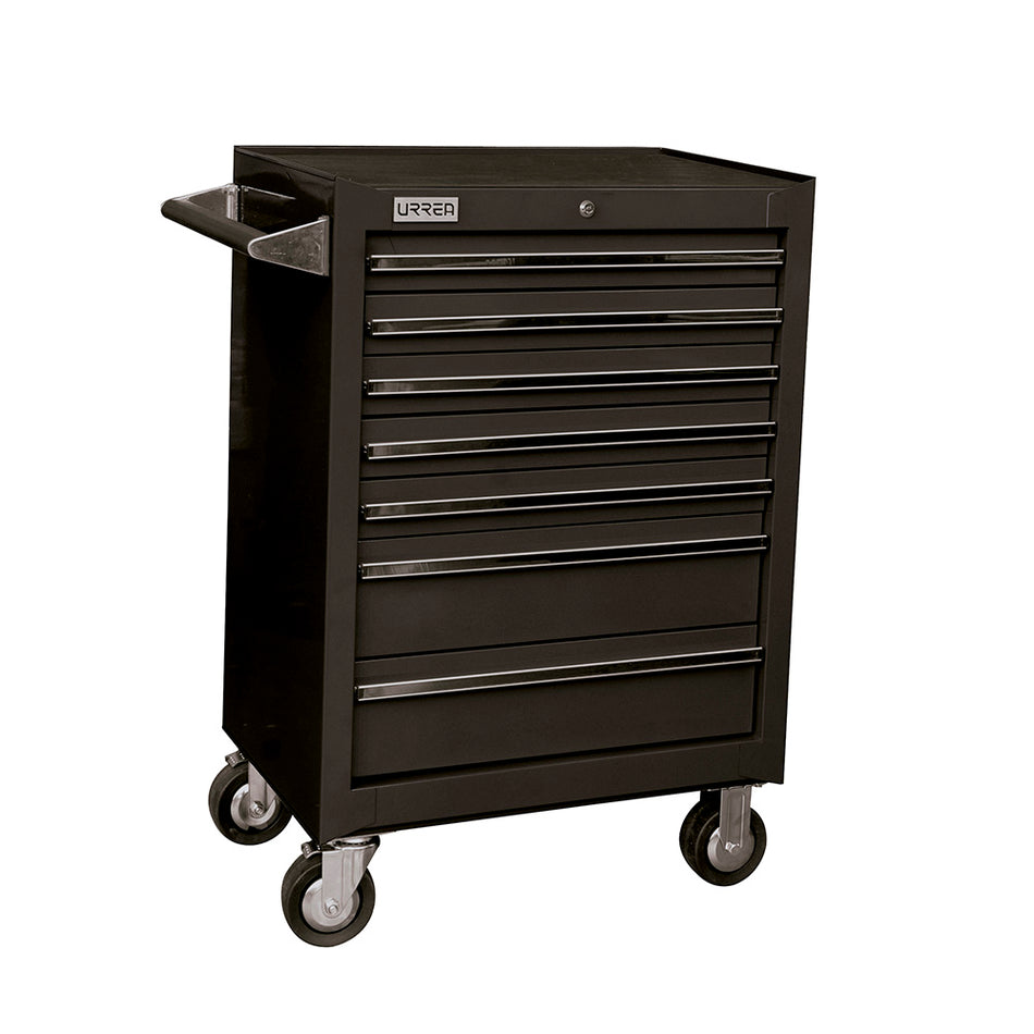 Gabinete móvil 7 gavetas color negro serie X 27" Urrea X27M7N