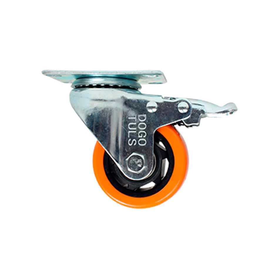 RODAJA PVC NARANJA GIRATORIA FRENO 3" DOGOTULS ZF5118