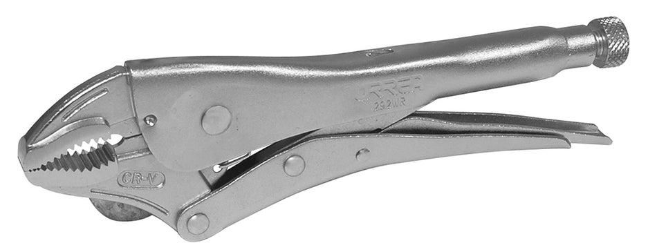 Pinza de presión de 10" quijada curva con corta alambre Urrea 292WR