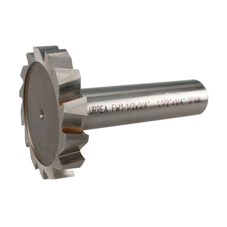 Fresa tipo woodruff de acero 1-1/2" x 1/4" Urrea FW1-1/2X1/4