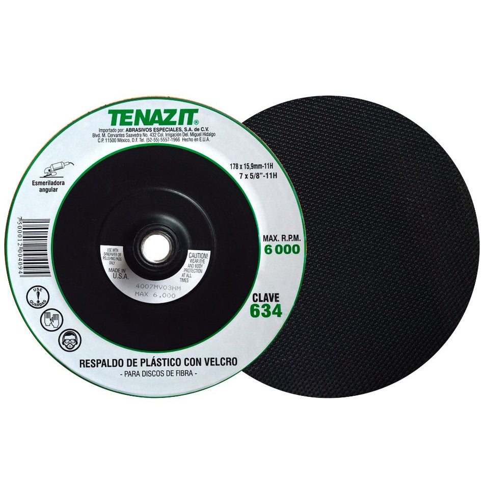 Respaldo para montar discos de fibra de