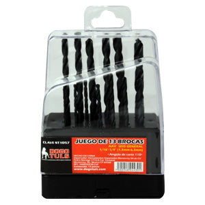 JUEGO 13 BROCAS USO GENERAL 1/16"-1/4" DOGOTULS ST1057