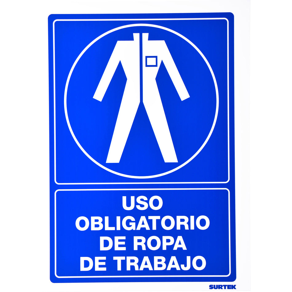 Señal "Uso obligatorio de ropa de trabajo" Surtek SES19