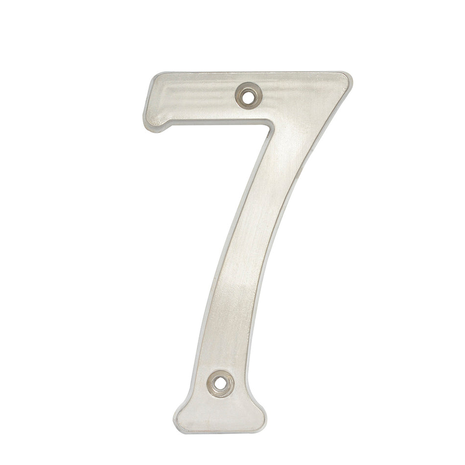 Número 7 slim 4" níquel satinado Lock L6807CS