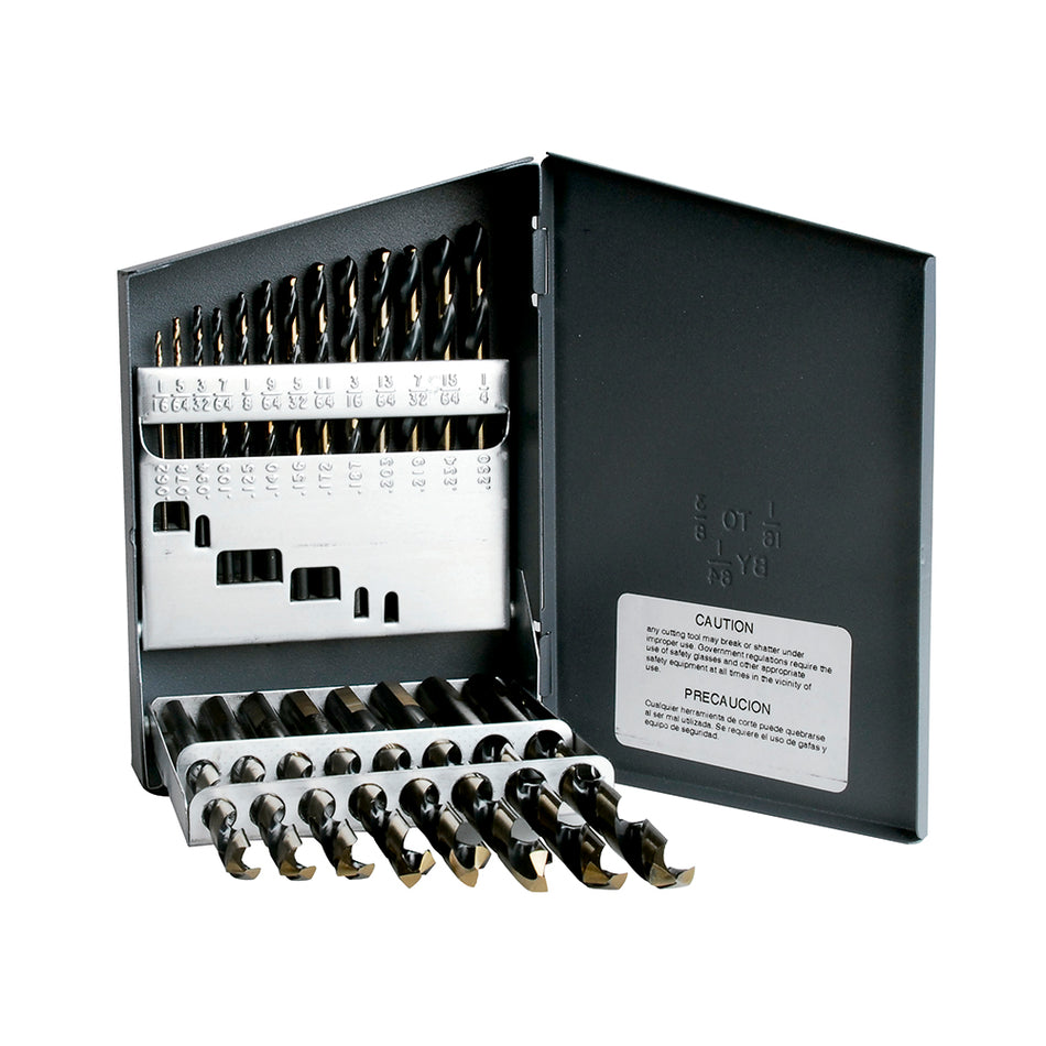 Juego de brocas premium de acero de alta velocidad zanco 3 planos, 21 piezas Urrea H5121