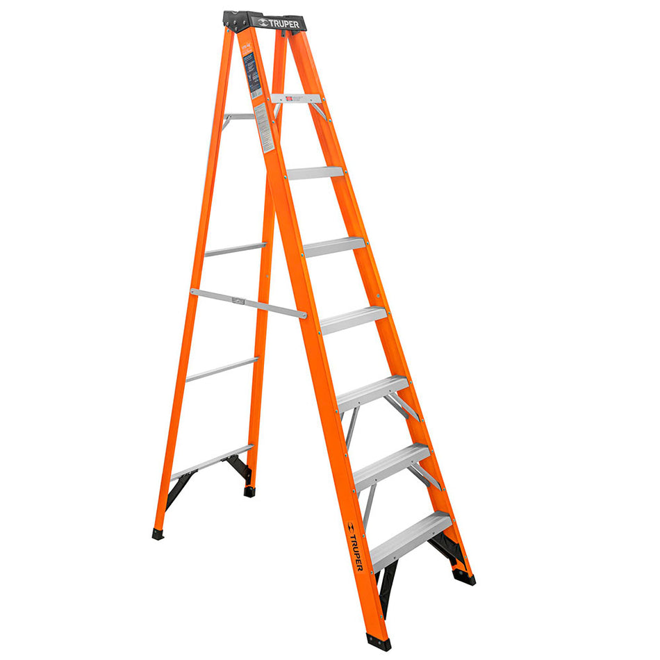 Escalera de tijera, tipo ll, 7 peldaños,