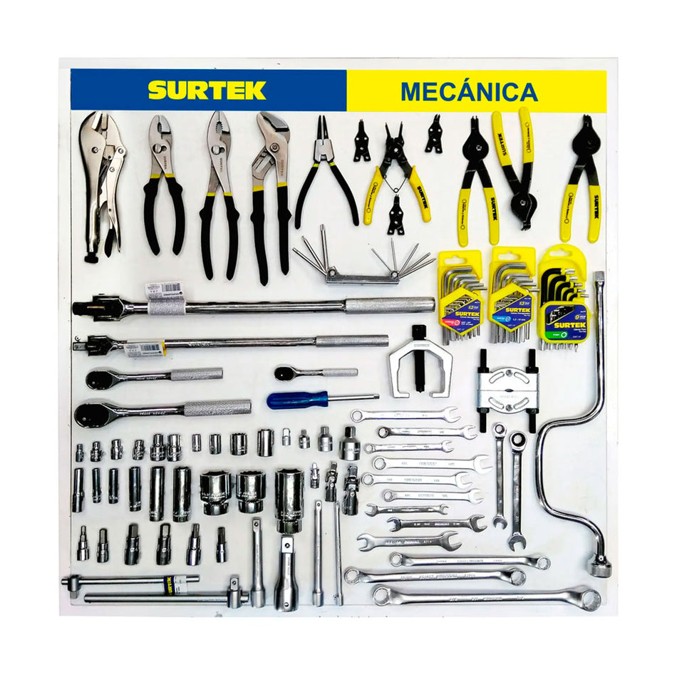 Tabla exhibidora de herramienta para mecánica 80 x 80 cm Surtek TMEC1