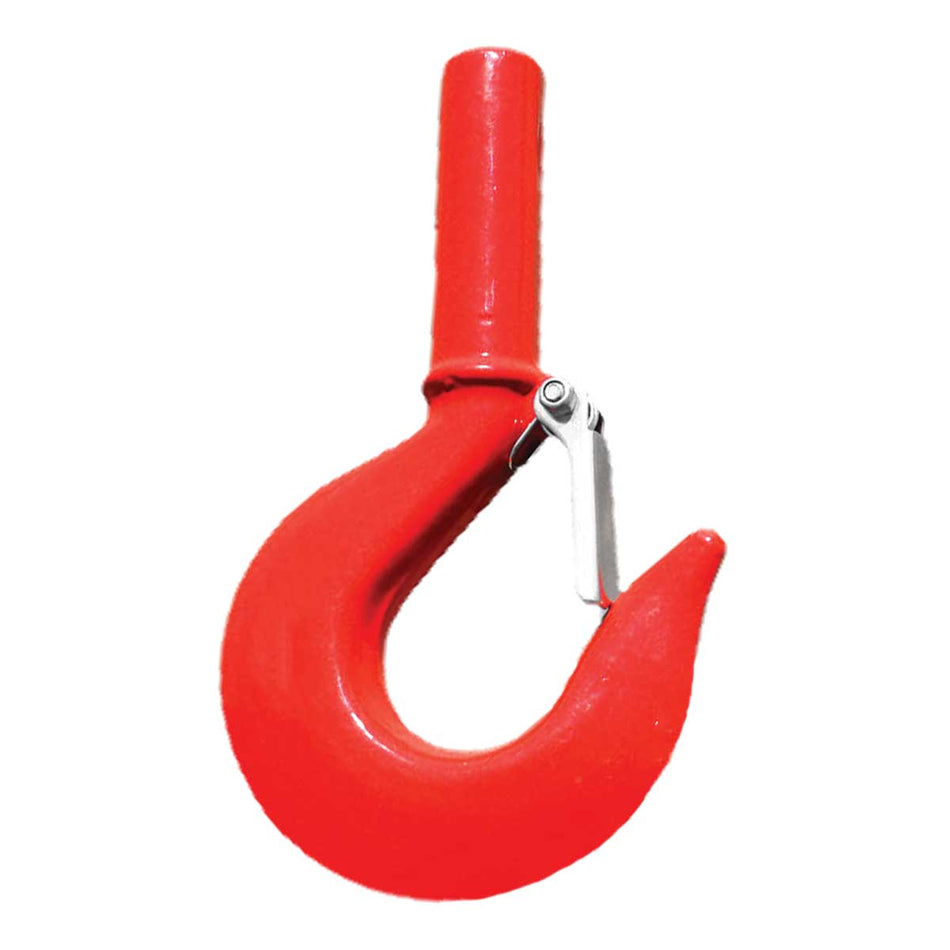 GANCHO P/IZAJE C/ESPIGA Y SEGURO D/ACERO