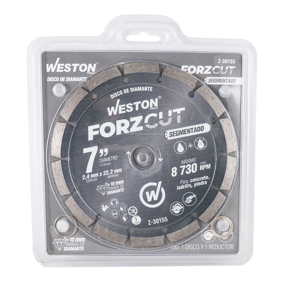 DISCO DE DIAMANTE RIN SEGMENTADO 7" FORZ