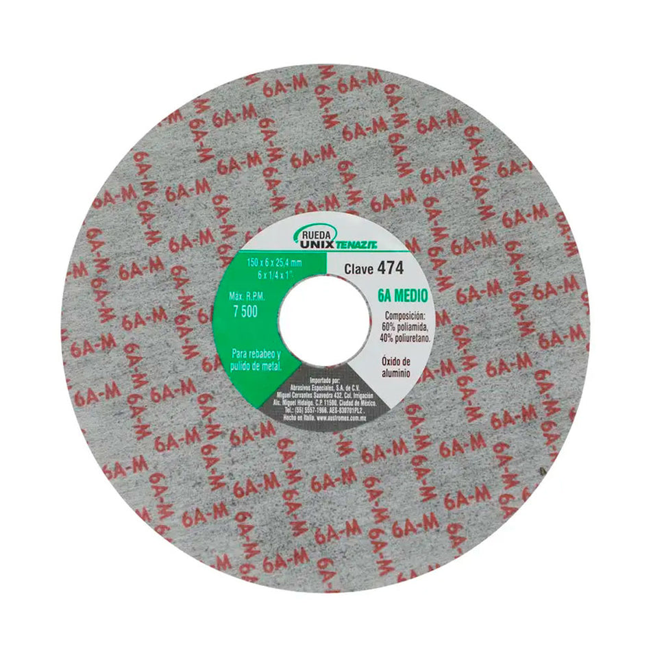 Disco unix de óxido de aluminio grano me