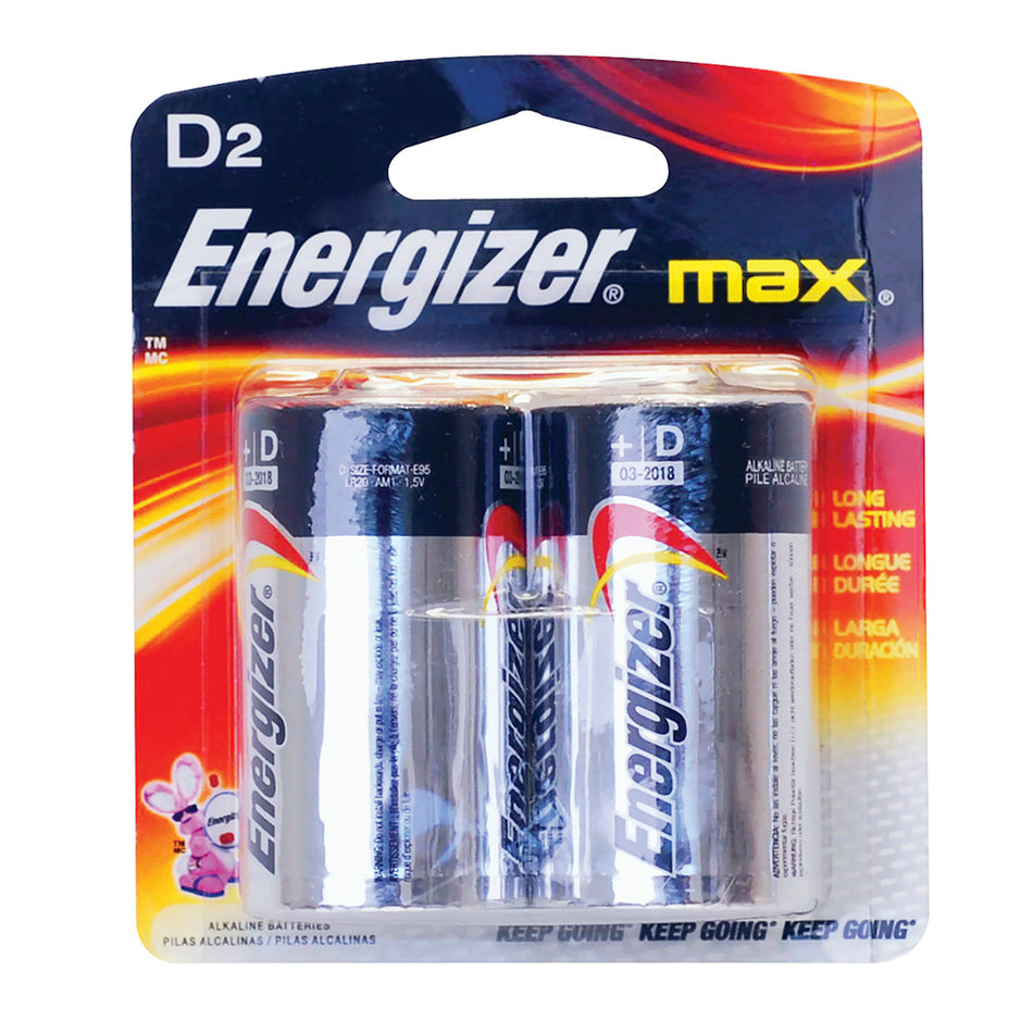Pila alcalina Energizer® "D", 2 piezas Surtek E95BP-2