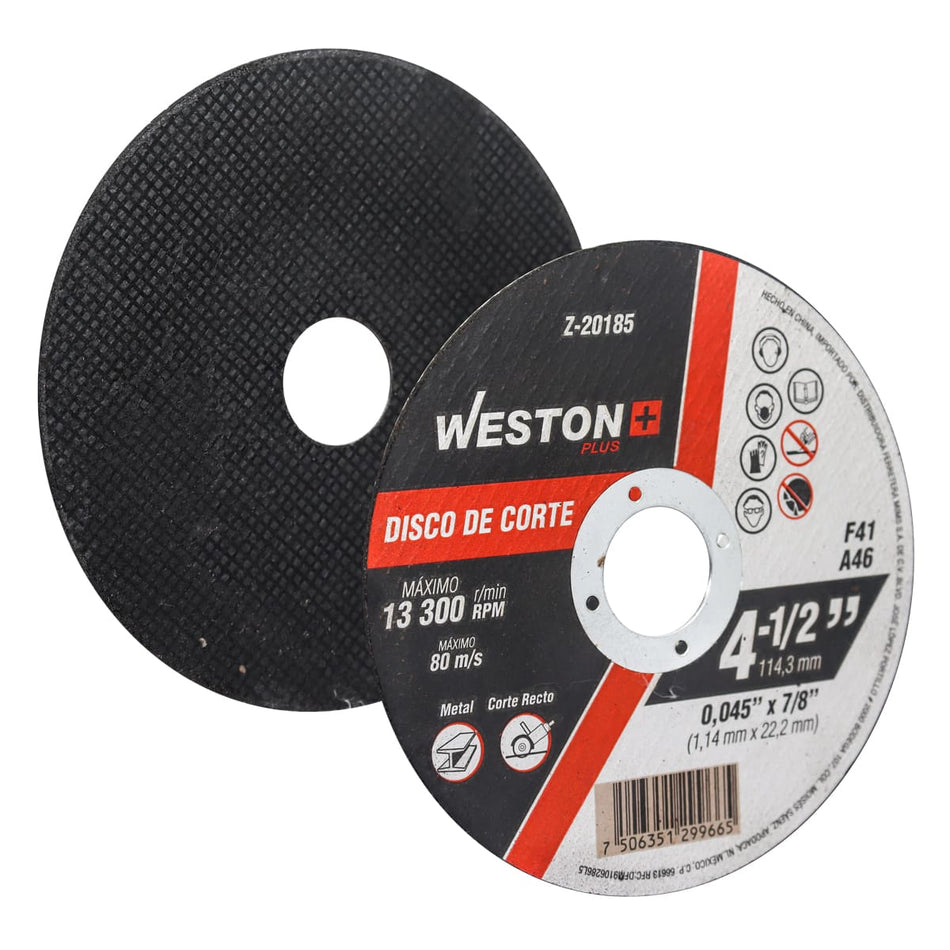 DISCO D/CORTE P/METAL 4-1/2 x 0.045(1.14
