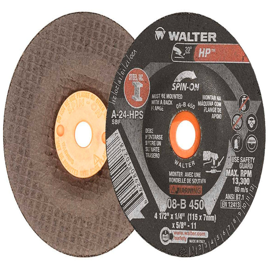 5" 1/4 X 5/8 SPIN-ON GR WHEELS WALTER 08B500