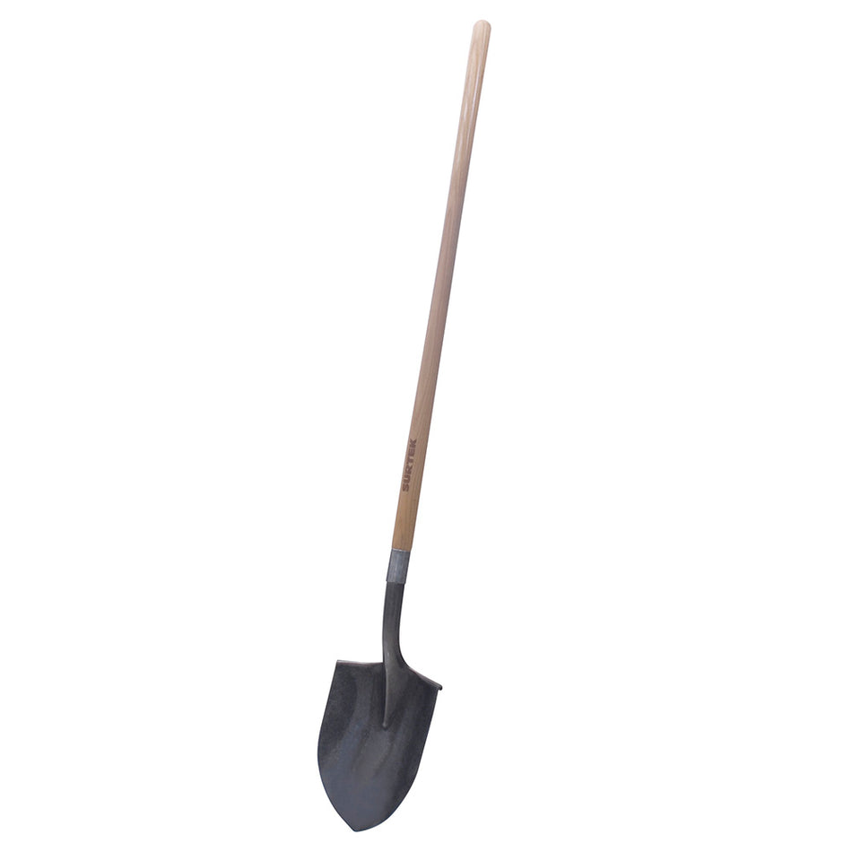 Pala con mango largo de madera con anillo crimpado, tipo irrigación Surtek 130628