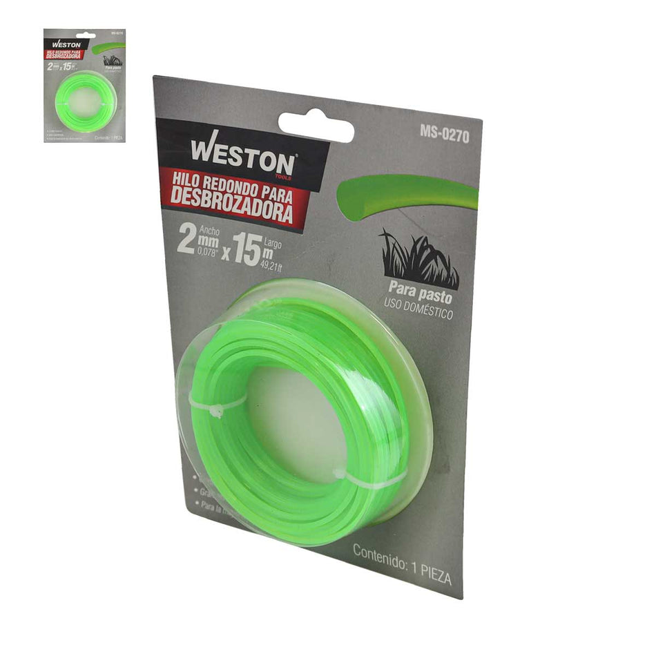 HILO REDONDO P/DESBROZADORA EN BLISTER 2