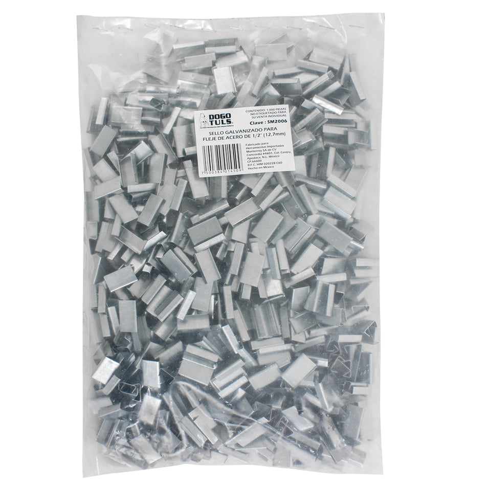 SELLO GALV FLEJE ACERO 1/2" 1000 PZ DOGOTULS SM2006