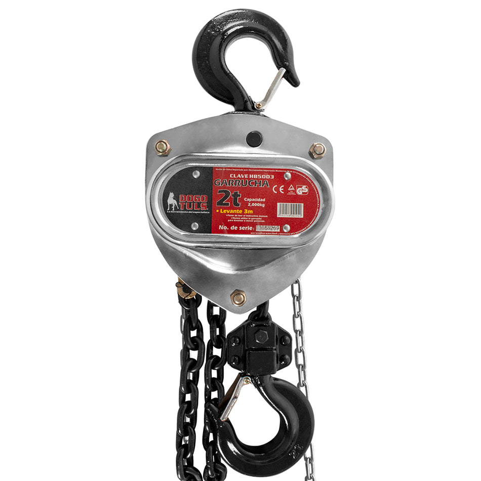 GARRUCHA CROMADA 2 TON X 3 M 4:1 DOGOTULS HB5003