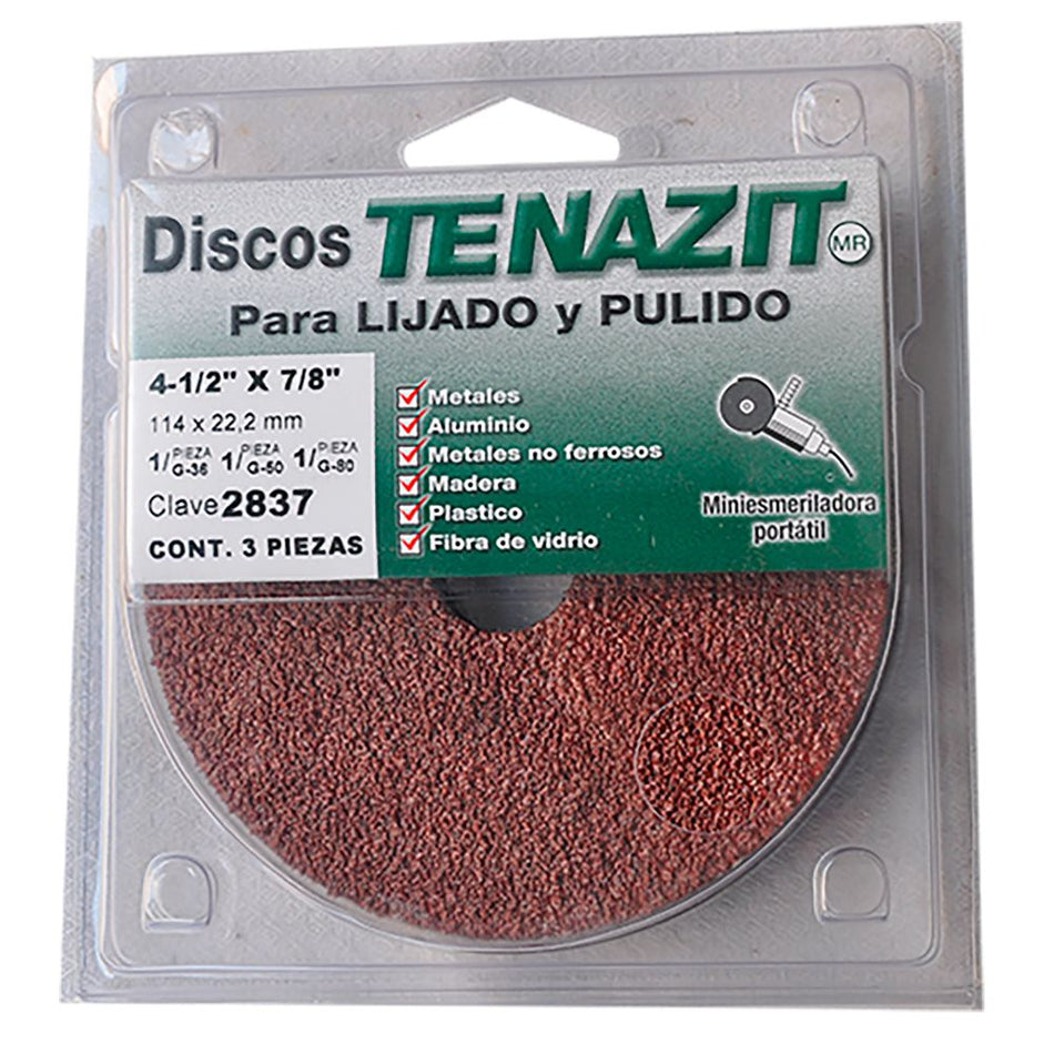 Paquete de fibrodiscos de óxido de alumi