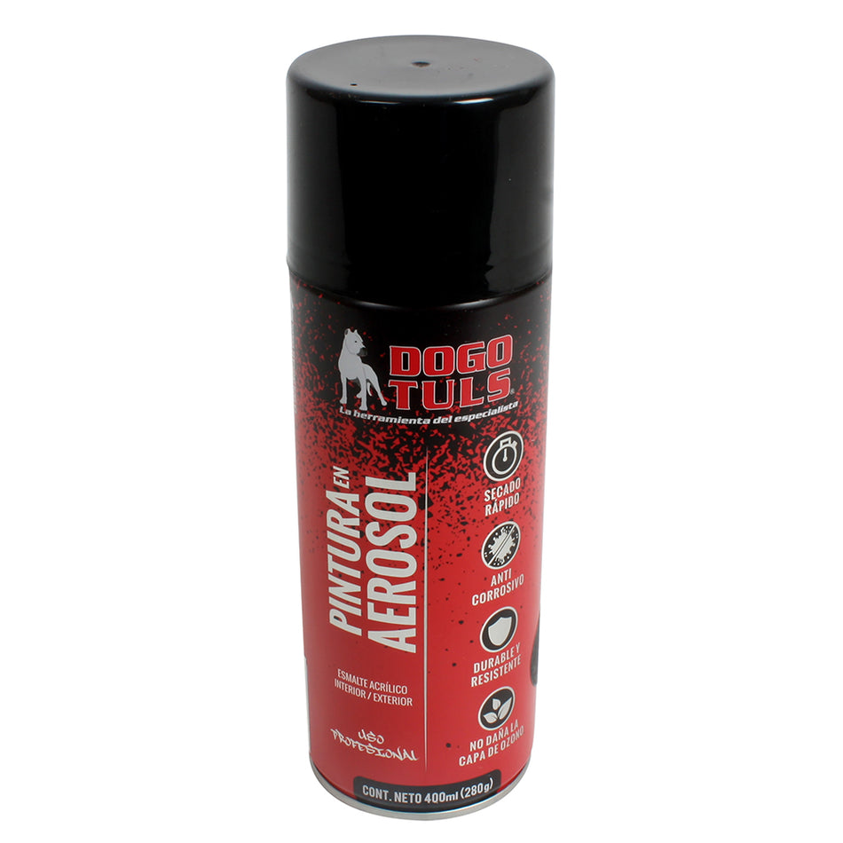 PINTURA AEROSOL BRILLANTE NEGRO SATINADO DOGOTULS PA4002
