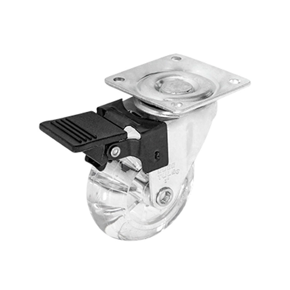 RODAJA PU TRANSPARENTE GIRAT / FRENO 2" DOGOTULS ZF5254