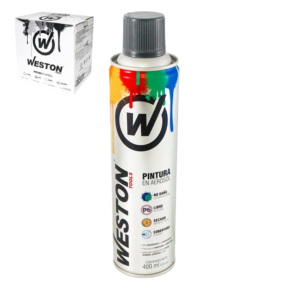 PINTURA AEROSOL GRIS OPACO 400ml (Precio
