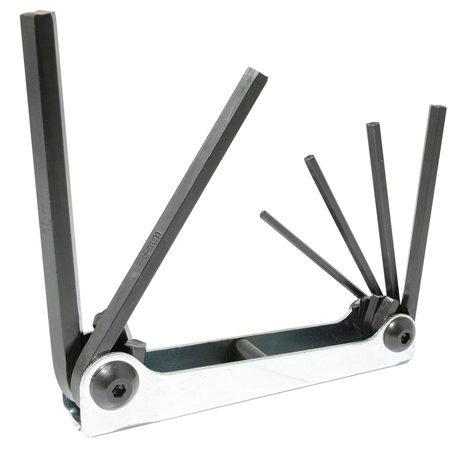 Juego de llaves hexagonales tipo navaja métricas 3 a 10 mm estuche metálico, 6 pz Urrea 4973