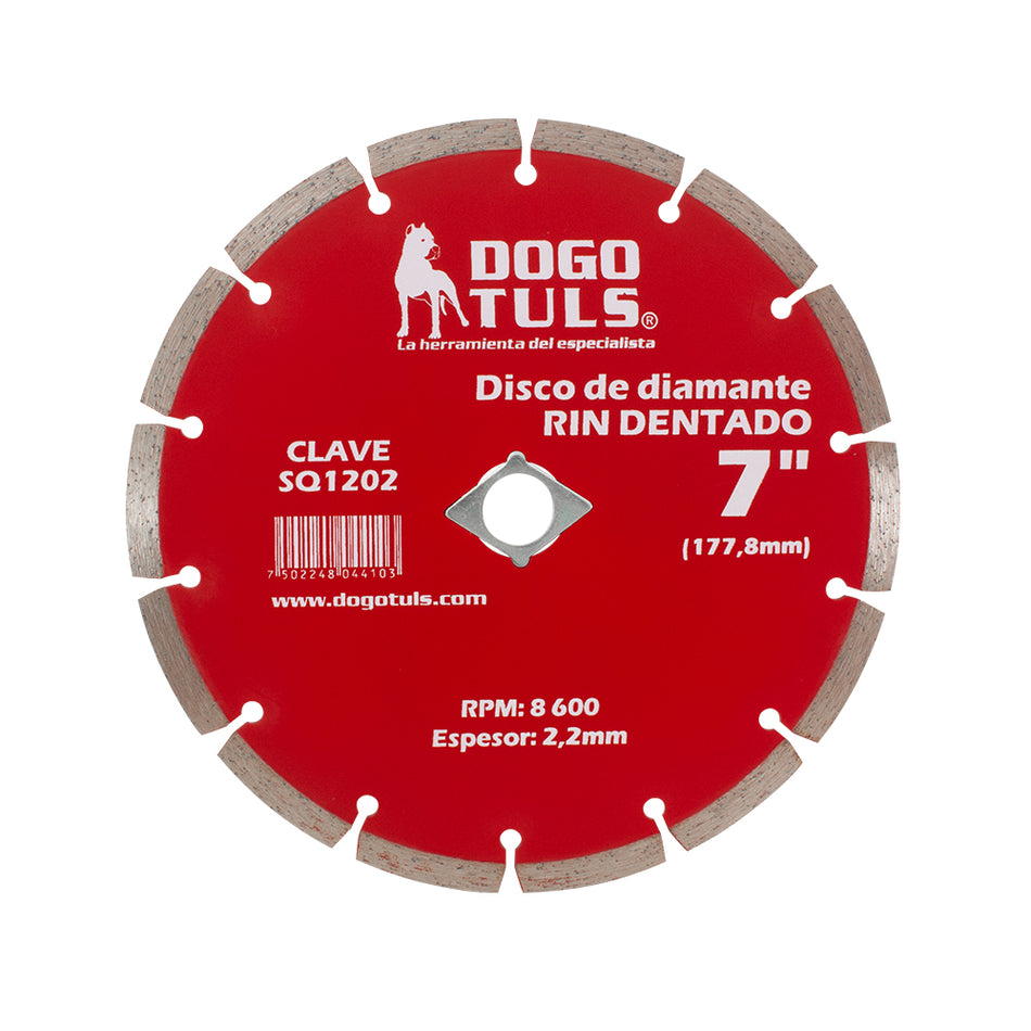DISCO DE DIAMANTE RIN SEGMENTADO 7" DOGOTULS SQ1202